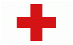 flaga międzynarodowego czerwonego krzyża